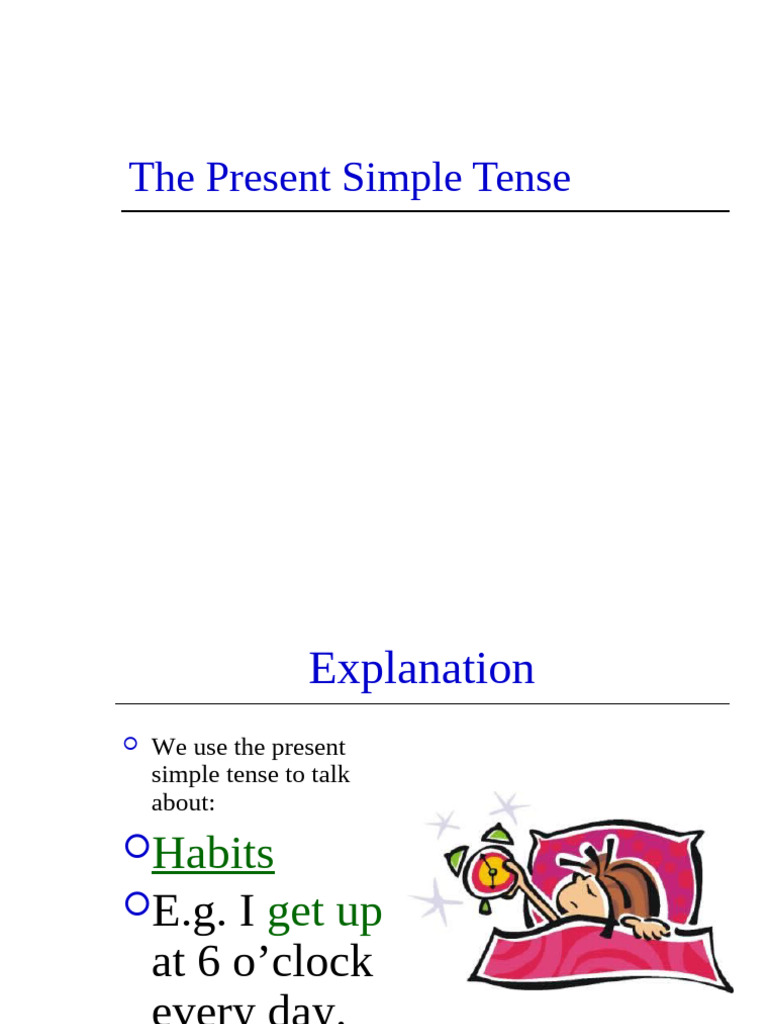 Understanding the Present Simple Tense | PDF | Linguistic Typology ...