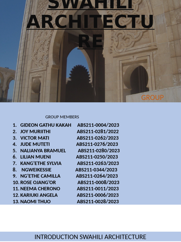 Swahili Architecture | PDF | Mosque | Architectural Design