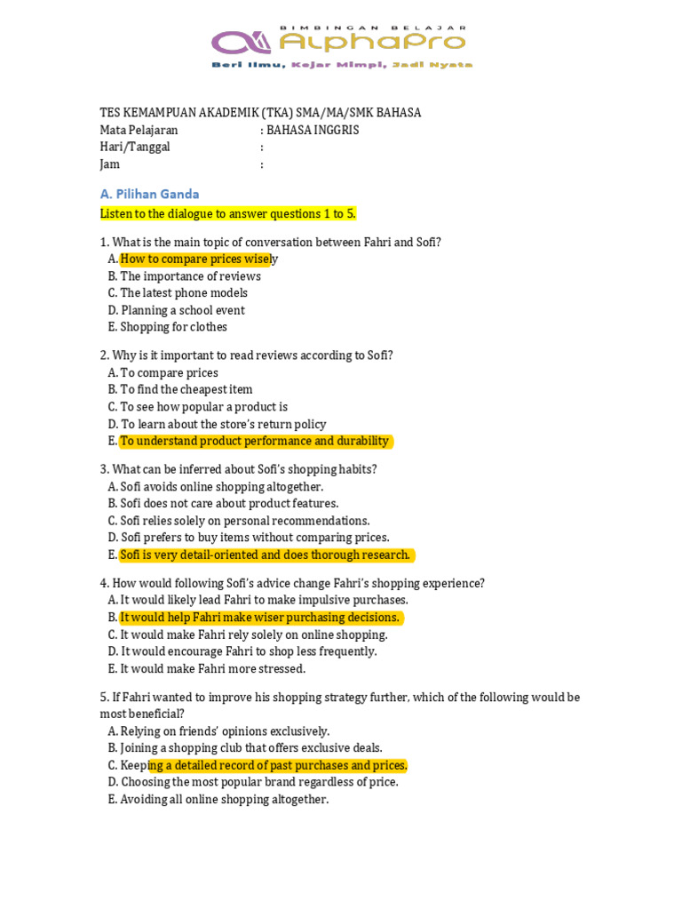 Soal Simulasi Tka Bahasa Inggris Telkom D1 Pdf