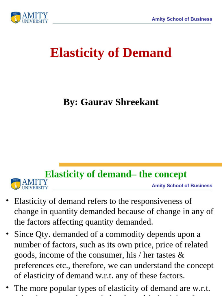 Understanding Demand Elasticity Concepts | PDF | Demand | Price ...