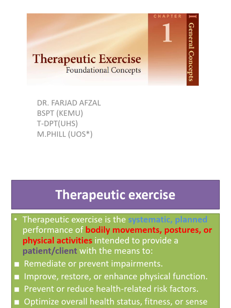Basic Concepts & Definitions Physical Function and Interventions. | PDF ...