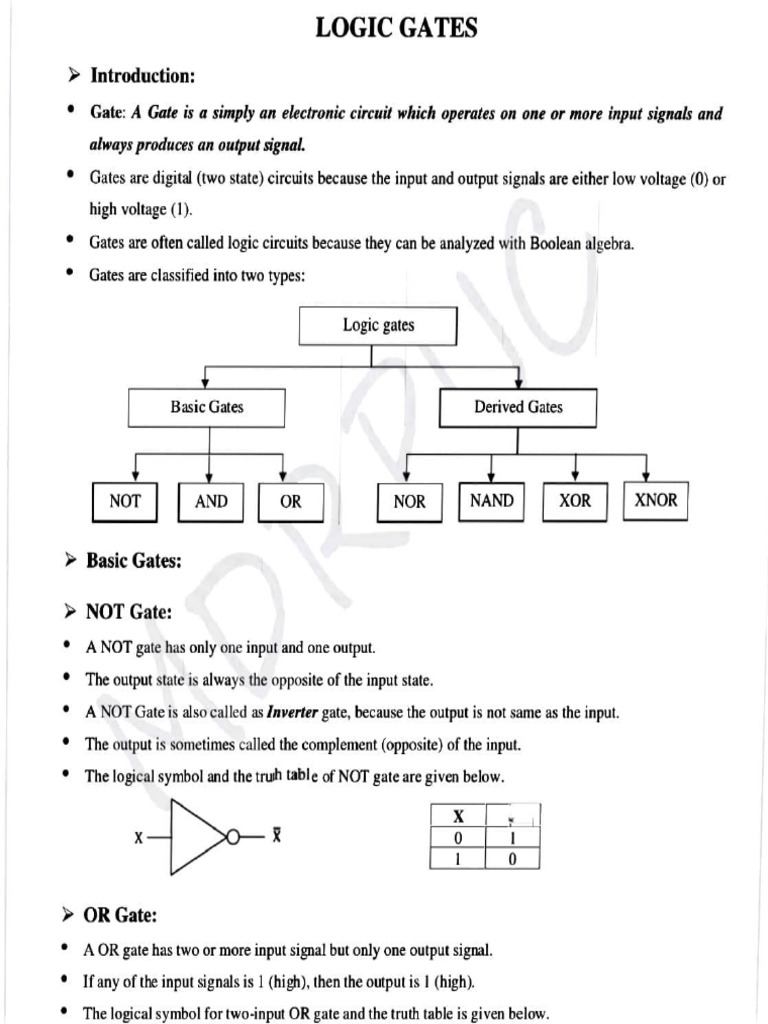 Logic Gates | PDF