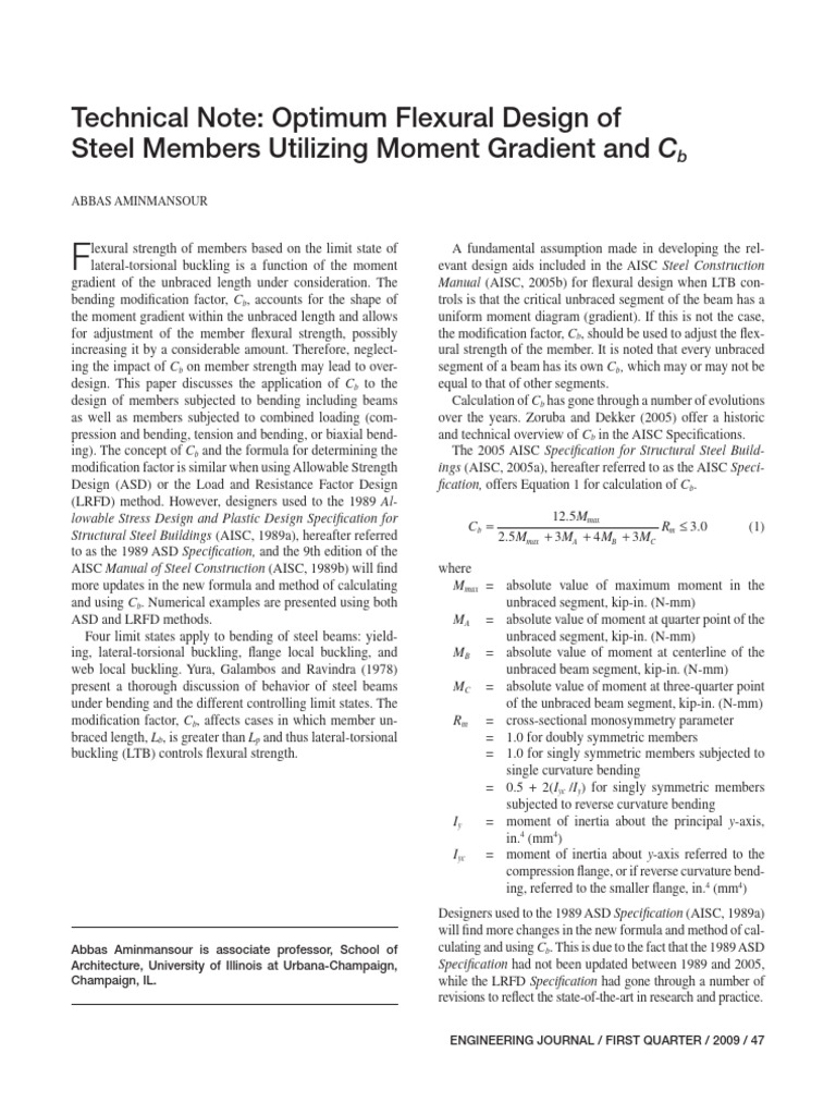 Optimum Flexural Design of Steel Members | PDF | Bending | Buckling