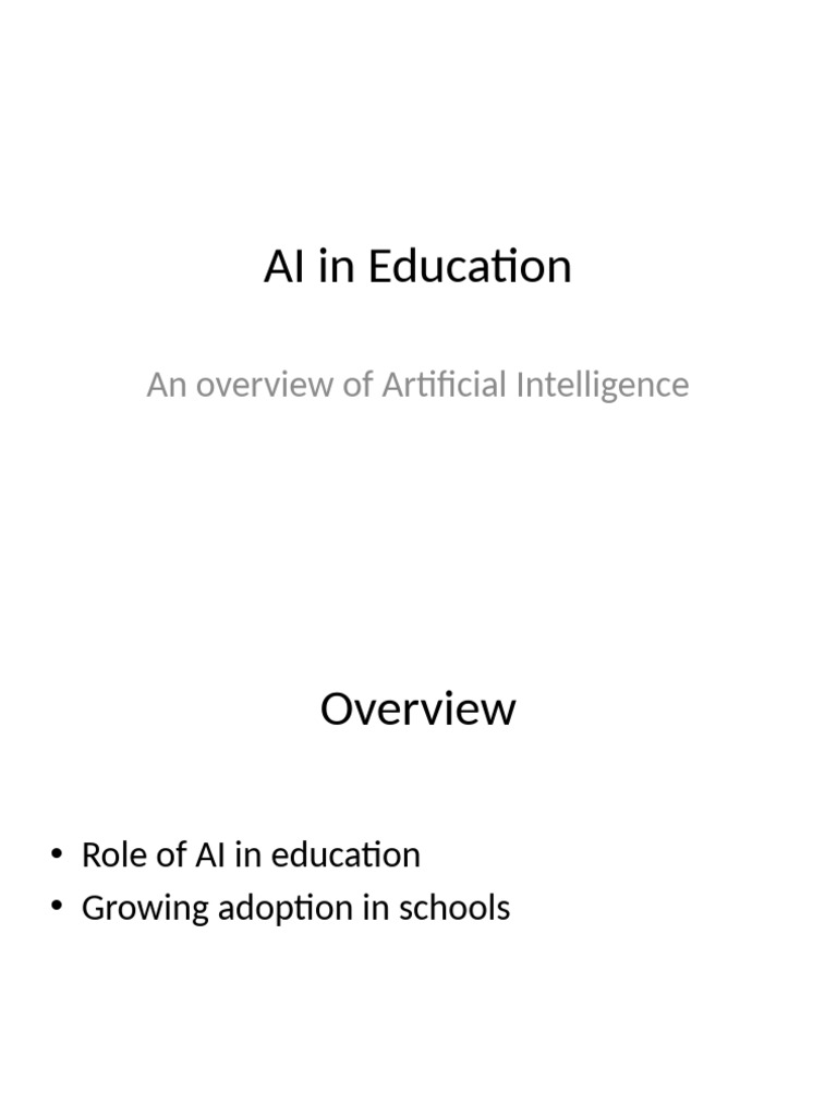 AI in Education | PDF