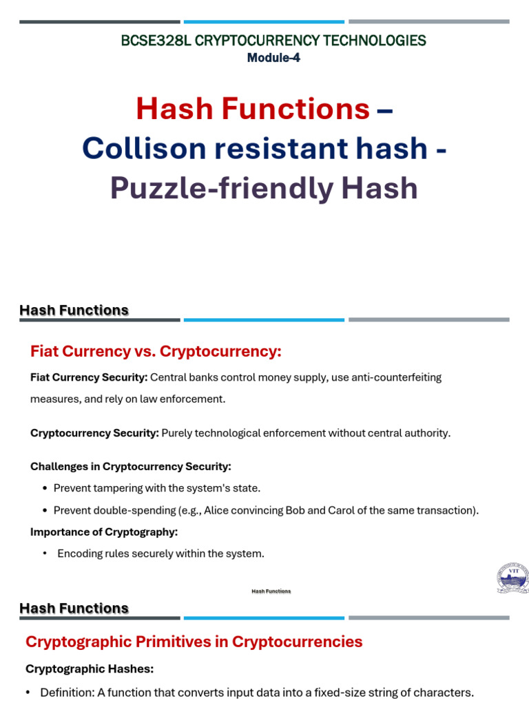 Cryptocurrency Security: Hash Functions Explained | PDF | Cryptography ...