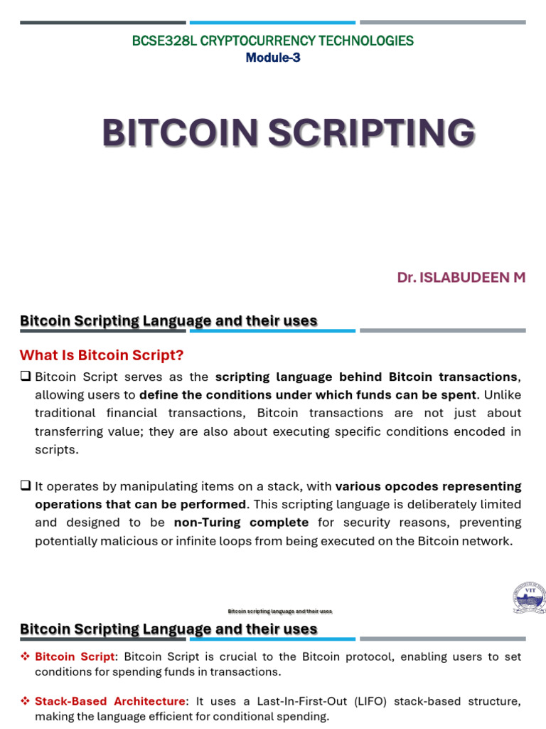 Cryptocurrency Technologies - Module3 | PDF | Bitcoin | Computing