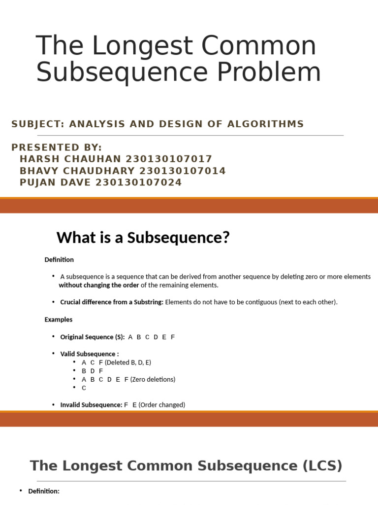 Longest Common Subsequence Explained | PDF | Computer Programming ...