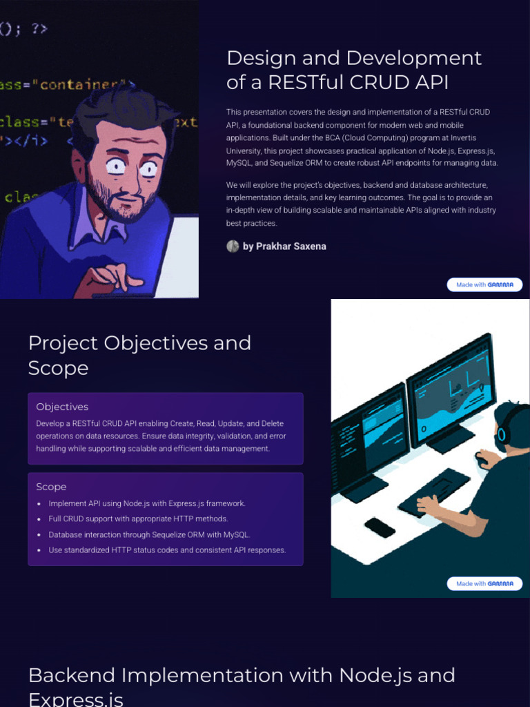 RESTful CRUD API Development Guide | PDF | Databases | Model–View ...