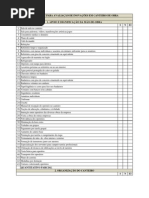 CHECK LIST AVALIAÇÃO INOVAÇÕES CANTEIRO OBRA
