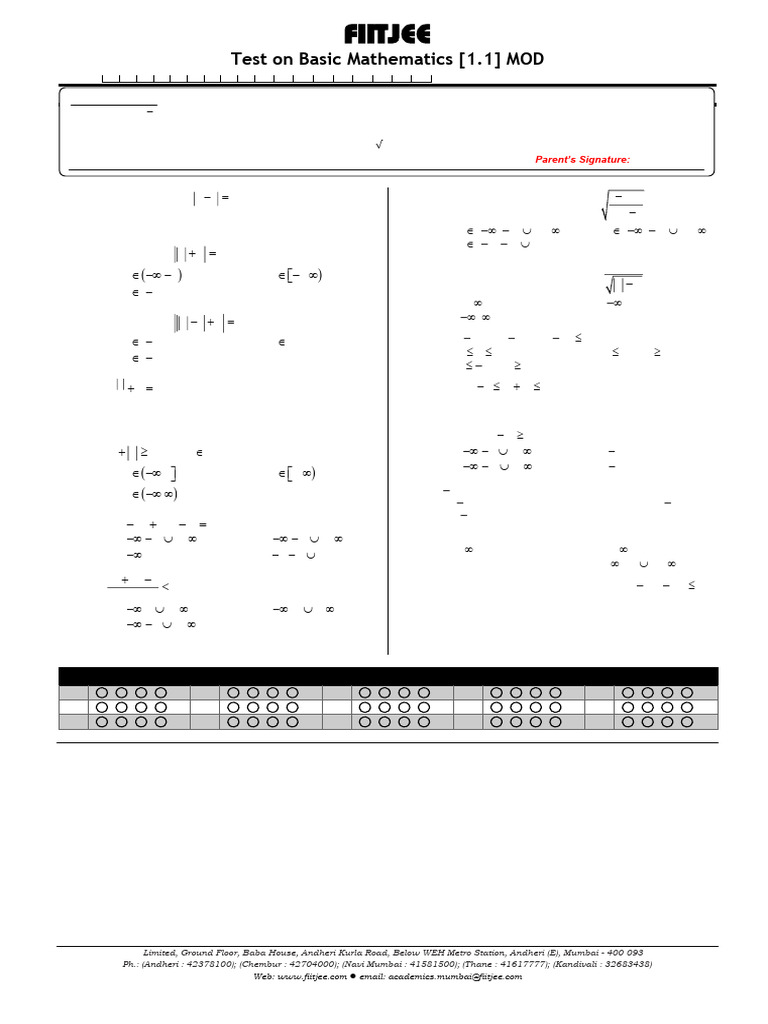 Basic Mathematics Test Paper 1.1 | PDF | Chess | Chess Theory