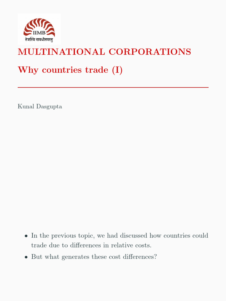 S3 Why Countries Trade 1 Pdf Comparative Advantage Business