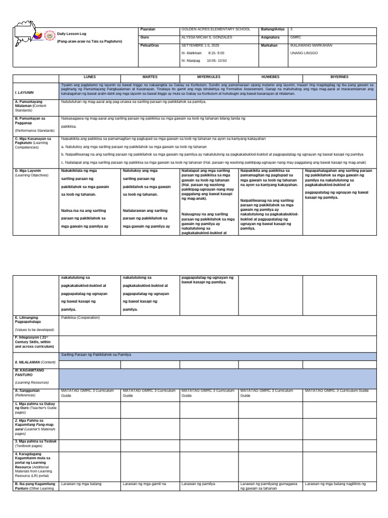 I. Layunin | PDF