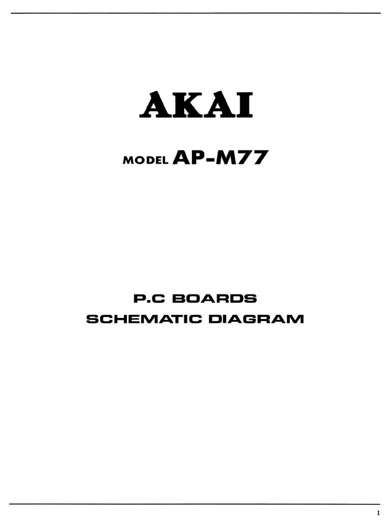 Akai AP M77 Schematic | PDF