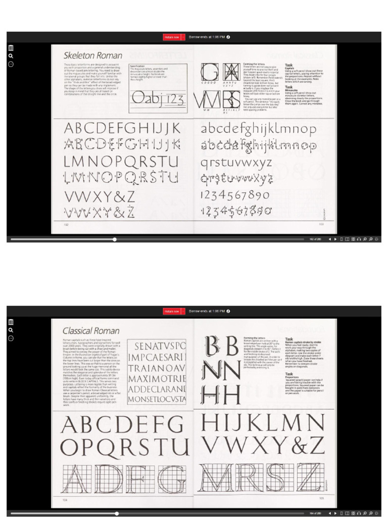 Hands Lettering and Calligraphy Workbook - Diagram Book | PDF