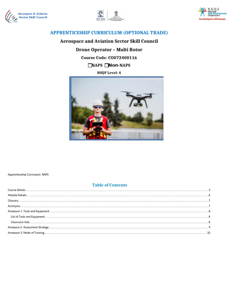 Drone Operator Apprenticeship Curriculum | PDF | Unmanned Aerial ...