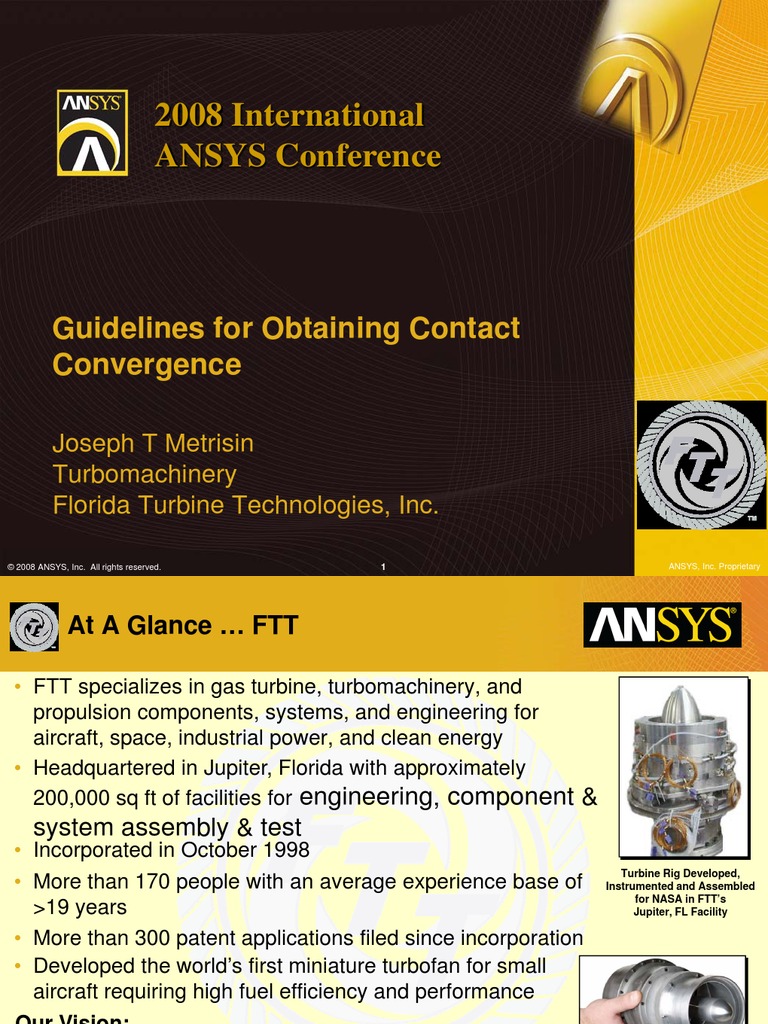 2008 Int Ansys Conf Guidelines Contact Convergence Pdf Matrix