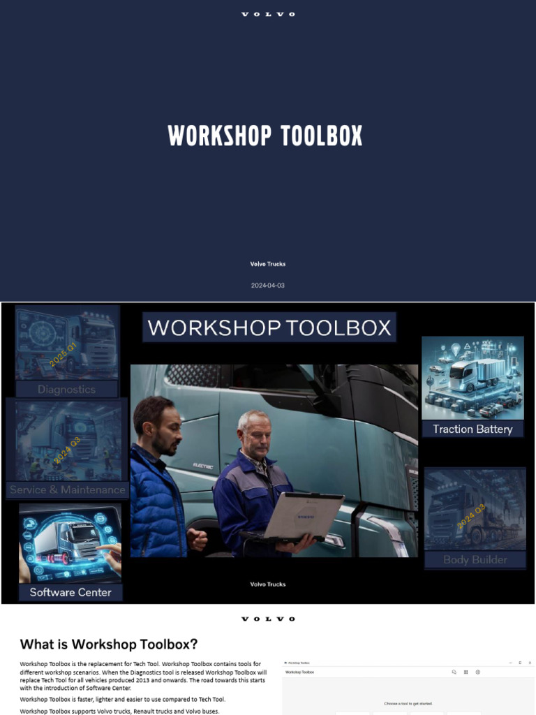 Workshop Toolbox Overview for Volvo | PDF