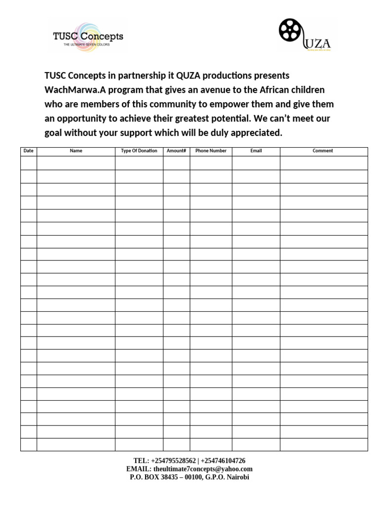 Empower African Children Program | PDF