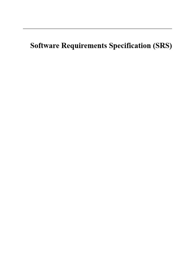 Software Requirement Specification (SRS) 3 | PDF | Databases | Web ...