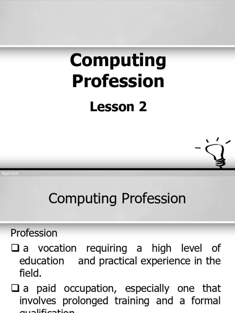 Overview of IT Computing Professions | PDF | Cloud Computing | Computer ...