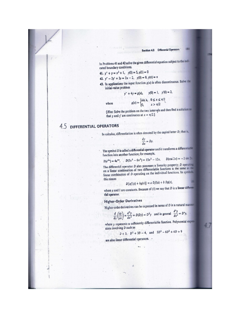 Differential Equation - Second Half (Notes - Pdf-3rd-Edition | PDF