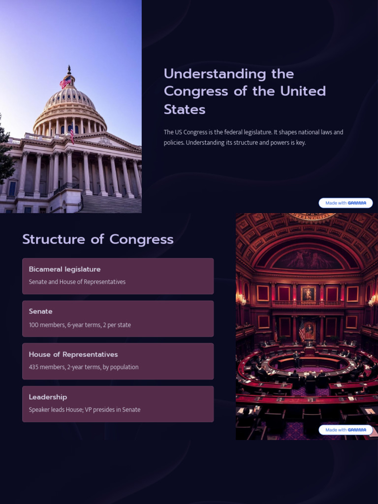 Understanding The Congress of The United States | PDF | United States ...