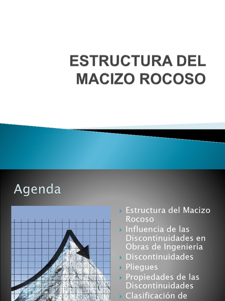 Estructura del Macizo Rocoso y Discontinuidades | PDF | Estrato | Falla ...
