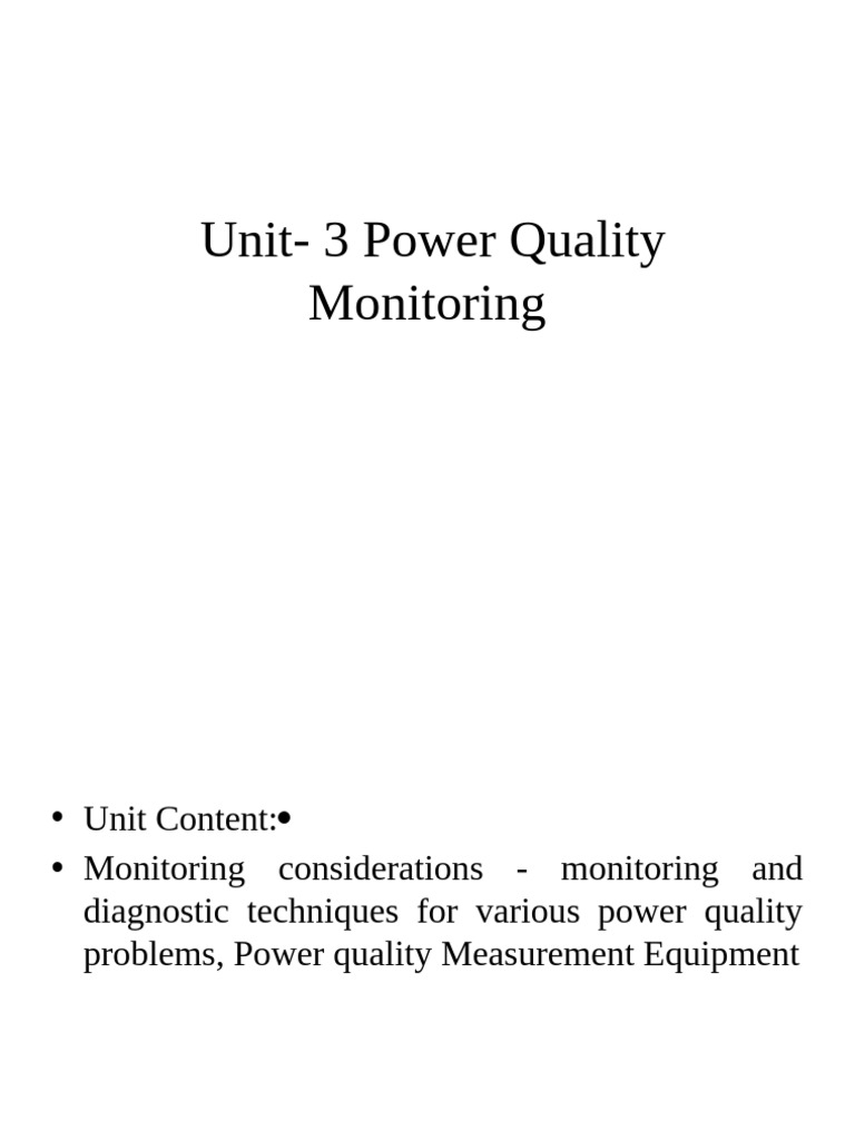 Power Quality Monitoring Techniques | PDF | Root Mean Square | Phase ...
