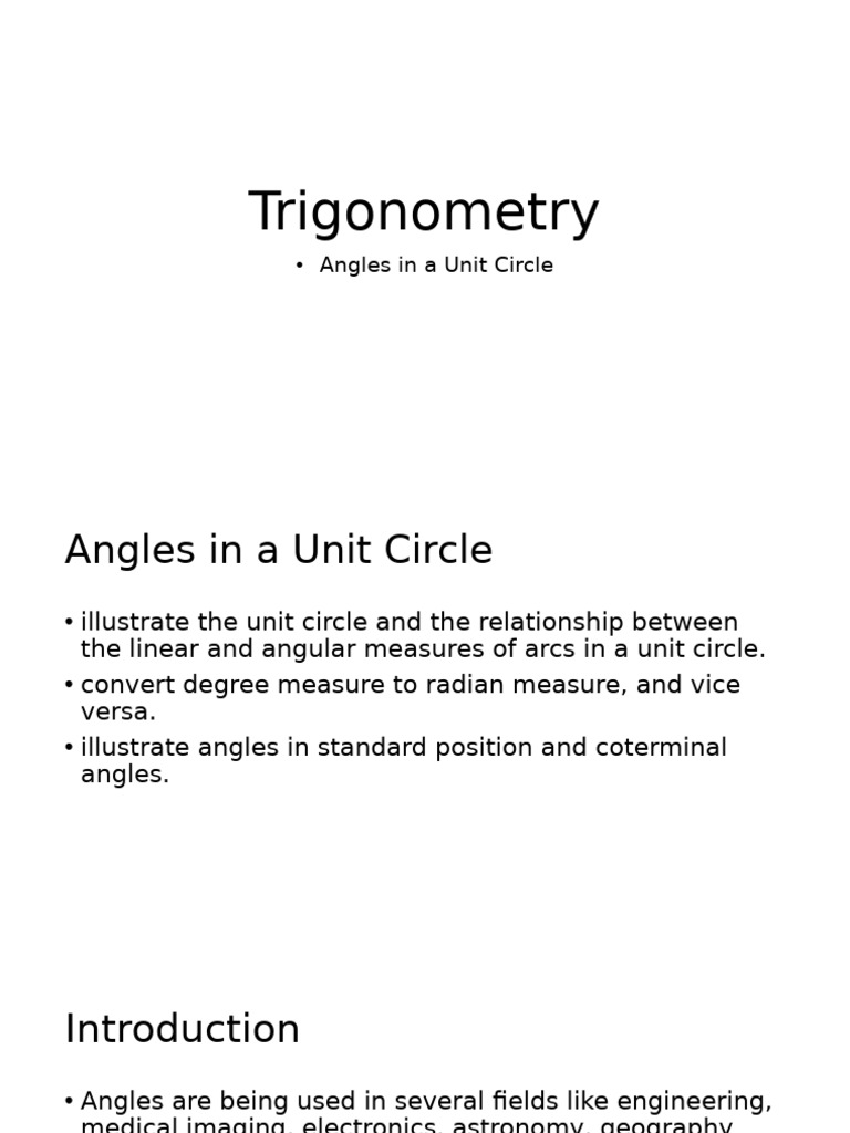 Understanding Angles in Trigonometry | PDF
