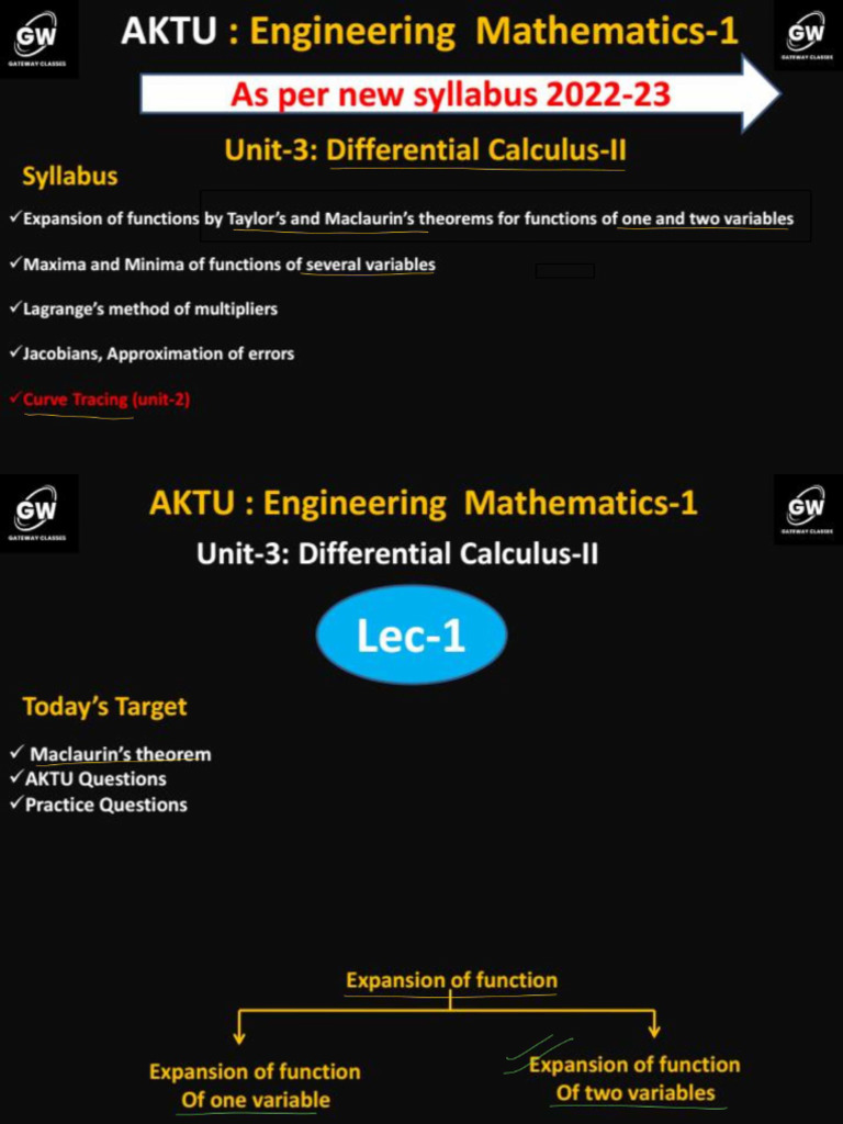 Maths 1 Unit 3 | PDF