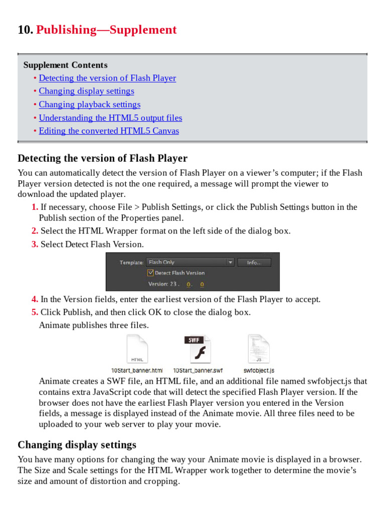 Adobe Animate 2022: Publishing Guide | PDF | Adobe Flash | Computing