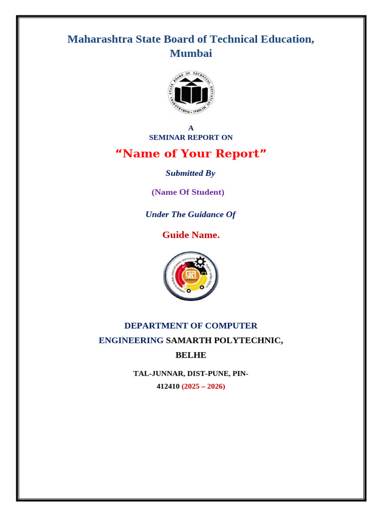 Seminar Report for Computer Engineering | PDF
