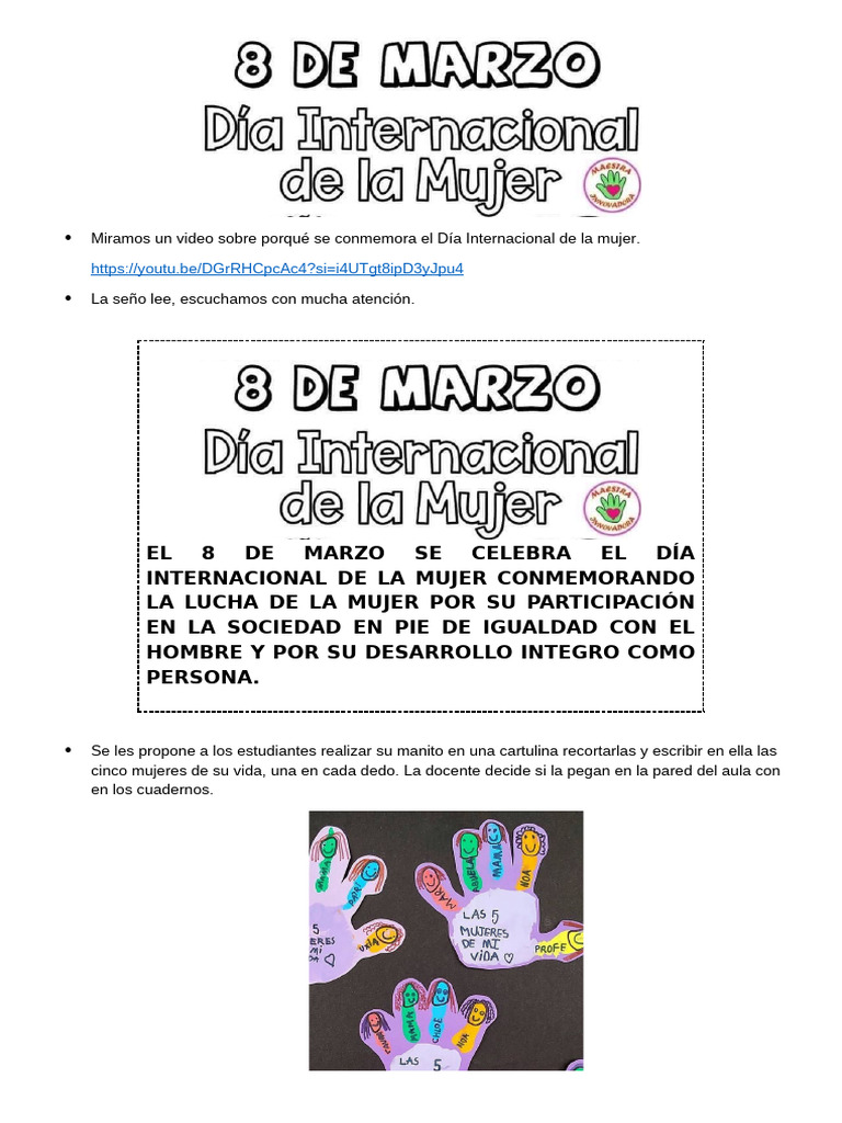 8 de Marzo Dia de La Mujer | PDF