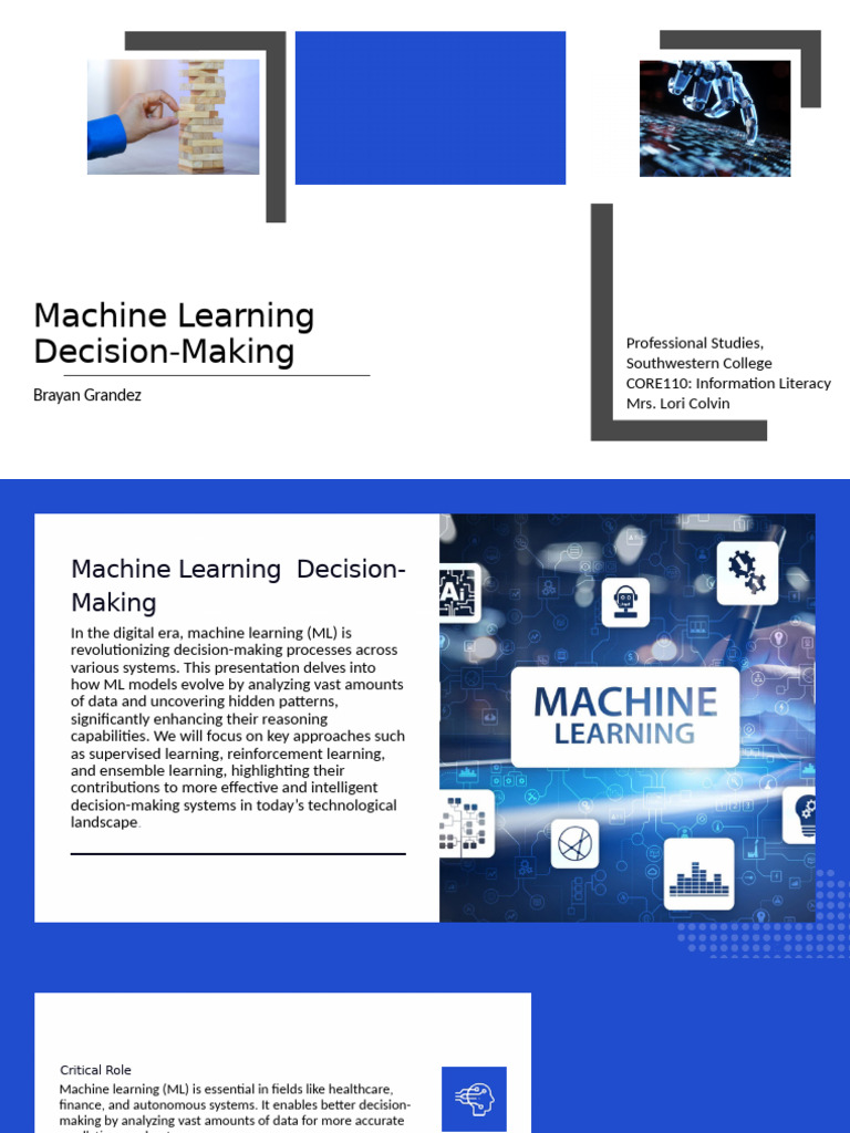 Machine Learning Decision-Making | PDF | Machine Learning | Artificial ...