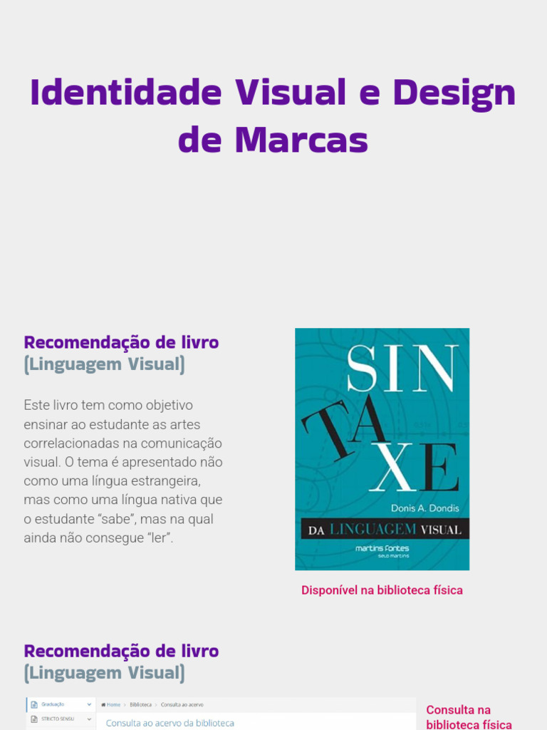 Identidade Visual em Design de Marcas | PDF | Esboço | Bibliotecas