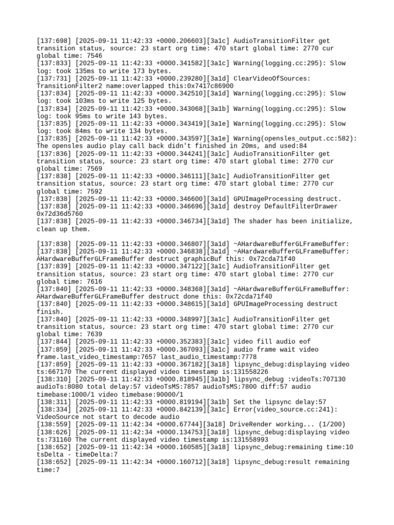 Audio-Video Sync and Processing Logs | PDF | Shader | Computer Engineering