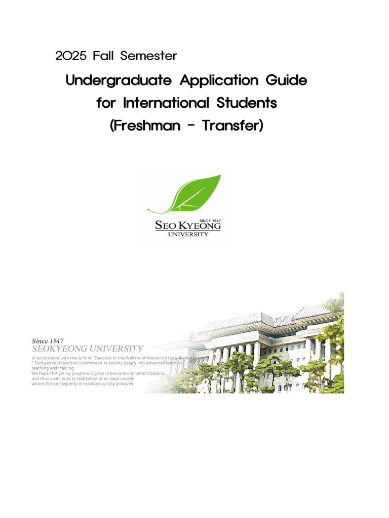 2025 International Student Application Guide | PDF | Travel Visa ...