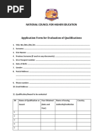 NQA Qualifications Evaluation Application | PDF | Diploma | Academic Degree