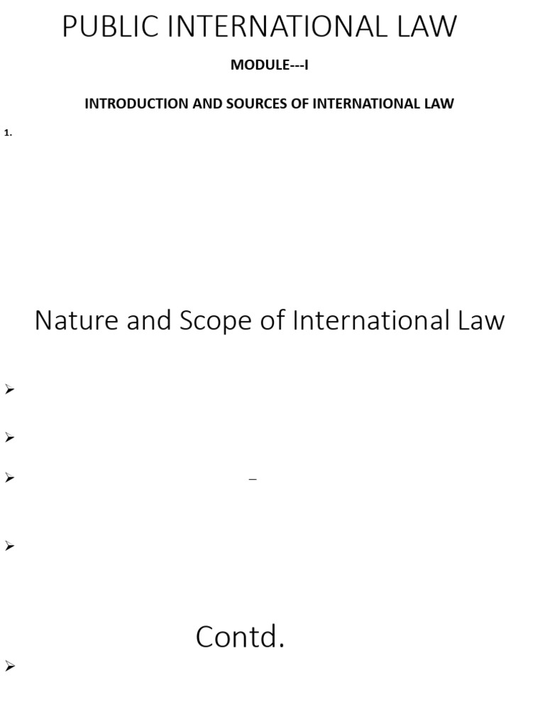 Overview of Public International Law | PDF | International Law ...
