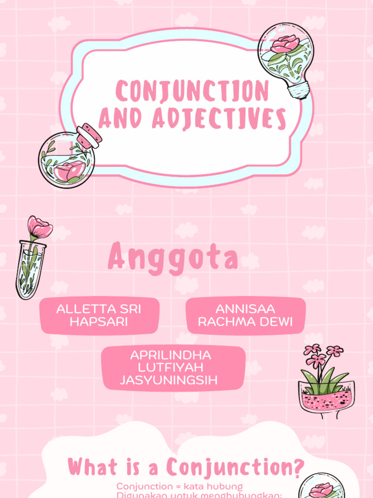 Adjectives and Conjunctions Explained | PDF | Adjective | Linguistic ...