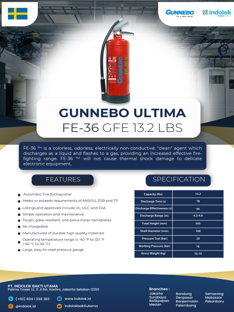 Gunnebo Ultima Automatic Fire Extinguisher | PDF | Applied And ...