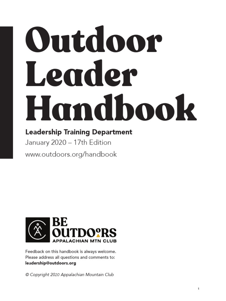 AMC 2020 Outdoor Leader Handbook | PDF | Nonverbal Communication ...