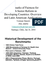 Benchmarks of Fairness For Health Sector Reform in Developing Countries: Overview and Latin American Applications
