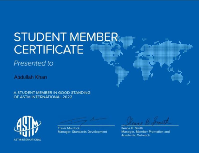 ASTM Membership Certificate | PDF