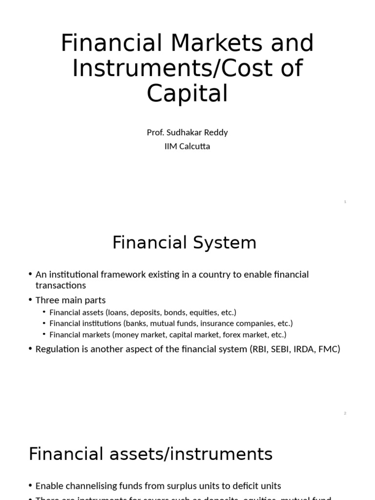 Financial Markets and Instruments Overview | PDF | American Depositary ...