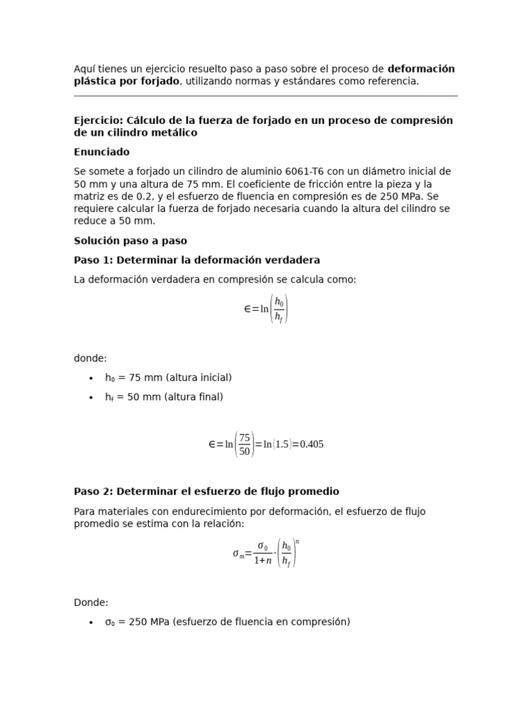 Proceso de Deformación Plástica Por Forjado | PDF | Deformación ...