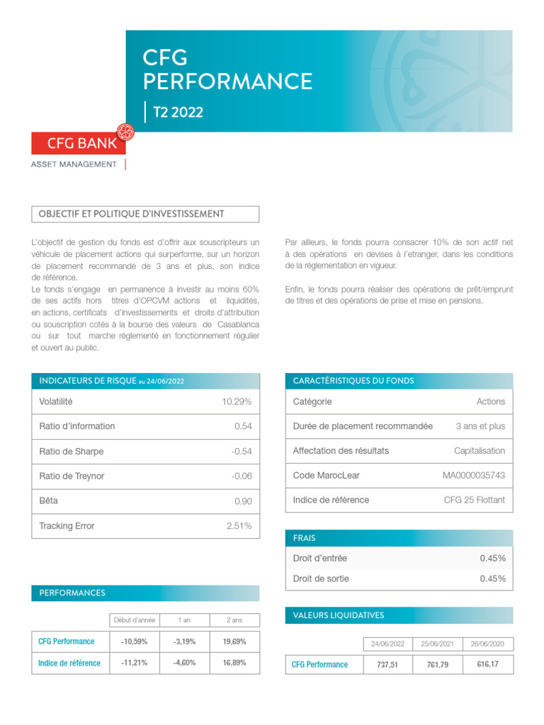 Performance CFG T2 2022: Analyse Financière | PDF | Action (Finance ...
