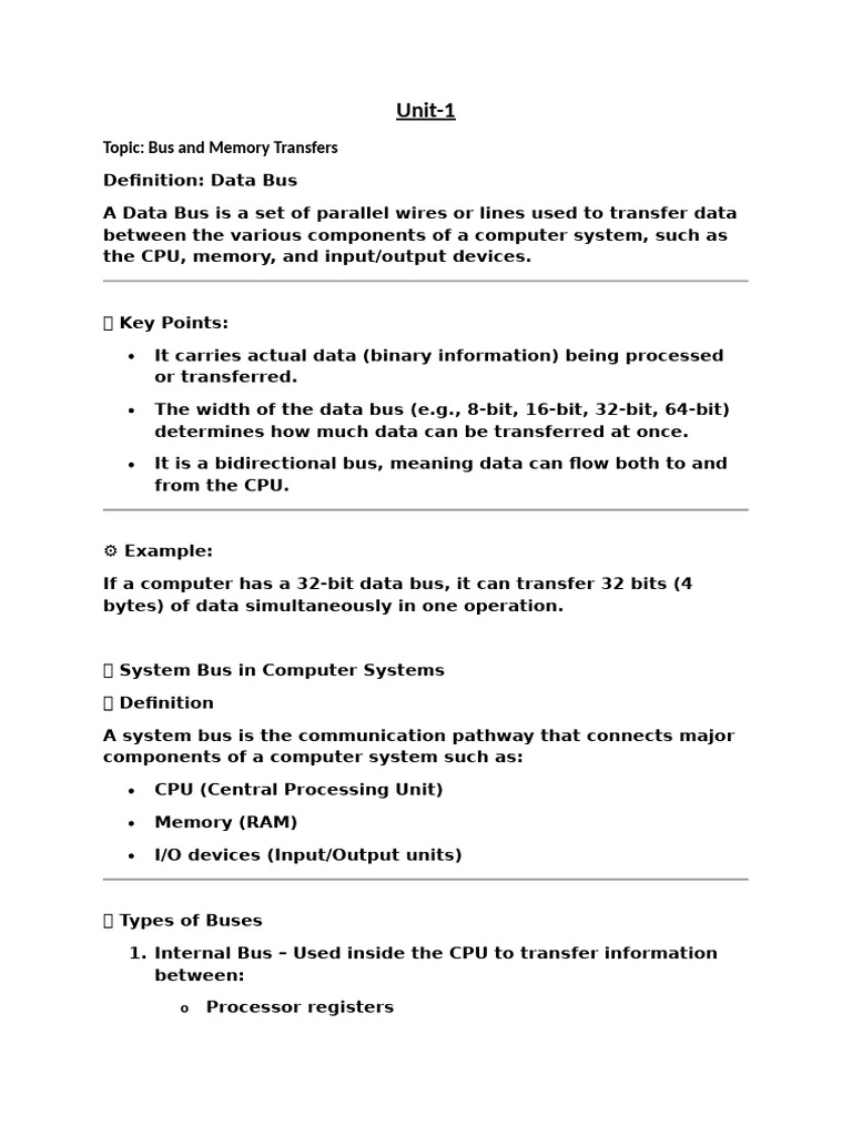 Understanding Data and System Buses | PDF | 64 Bit Computing | Central ...