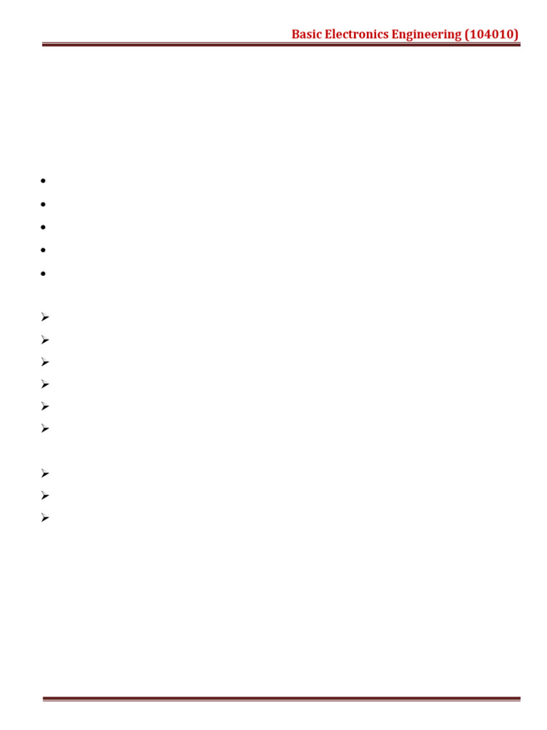 BXE Notes Unit I - Introduction To Electronics | PDF | Rectifier | P–N ...