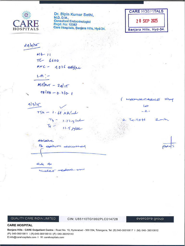 Care Hospital Report | PDF